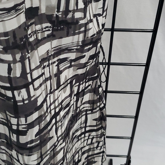 Belted Tunic, black, gray and white. XL - Picture 4 of 9